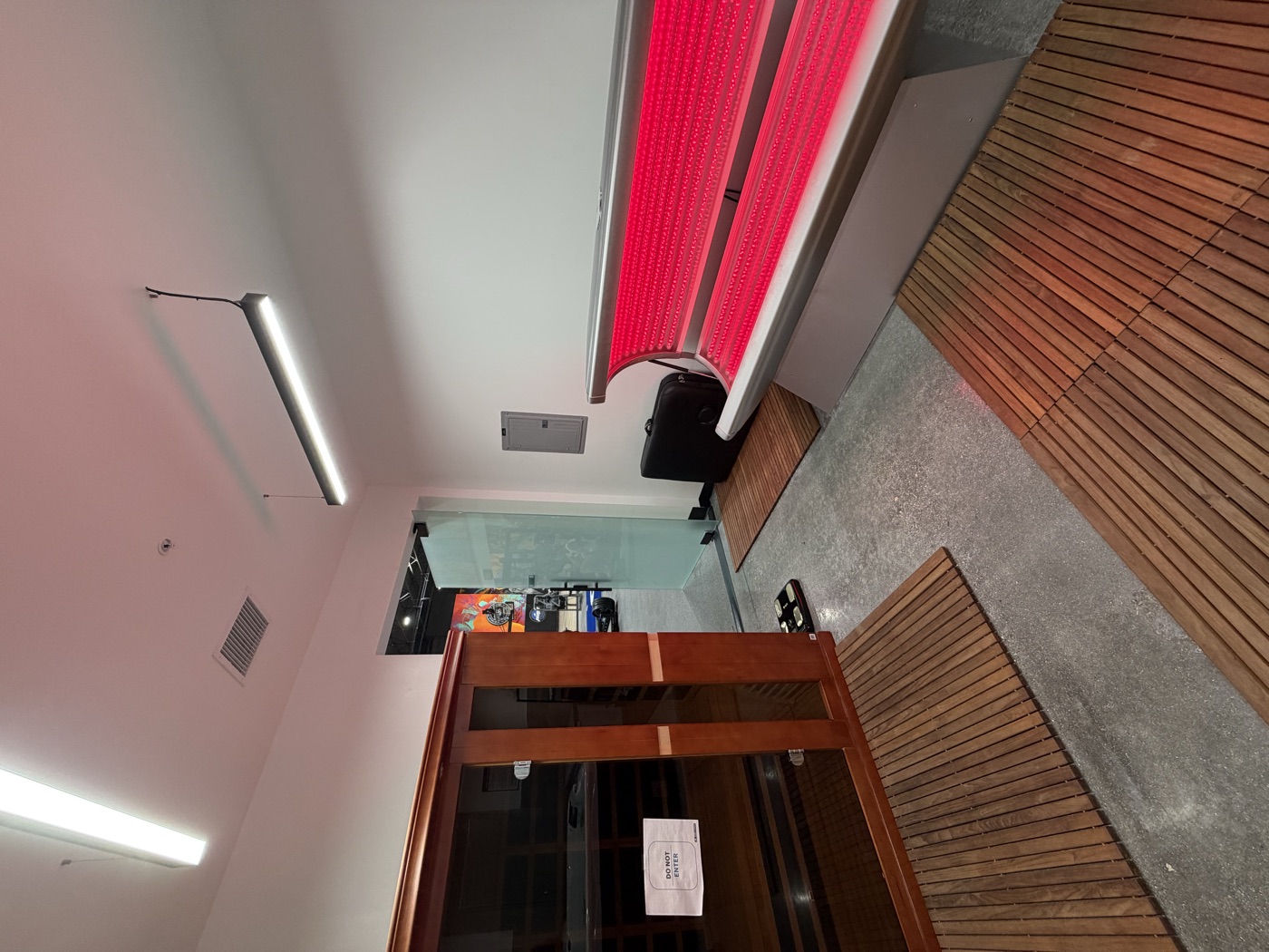 Infrared sauna recovery room at JR Pro Lab